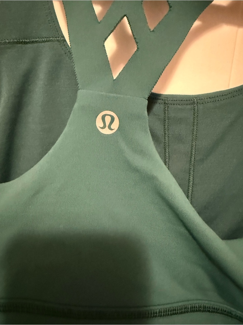 Lululemon Women's Teal Strappy Back Sports Bra - Picture 6 of 7